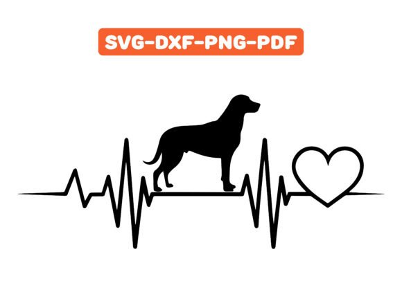 Anatolian Shepherd Dog with Heartbeat Embroidery Design