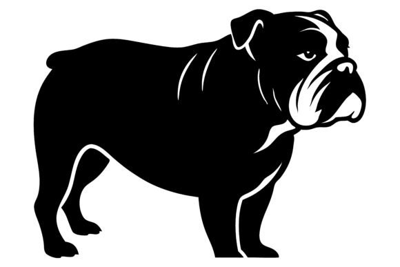Black and White Bulldog Vector SVG Review