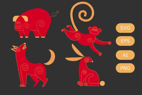 Chinese Zodiac New Year Animals 1 SVG Review