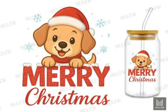 Cute Peeking Dog Merry Christmas PNG Review