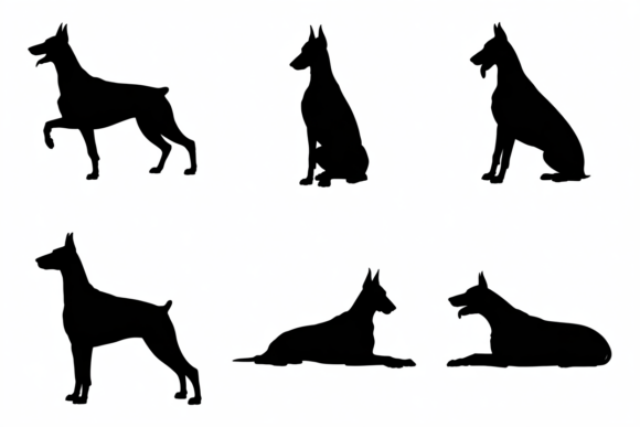 Doberman Pinscher Dog Silhouettes Review