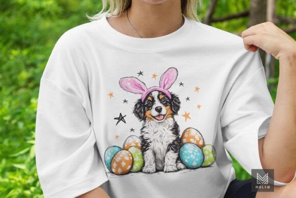 Easter Australian Shepherd Dog Clipart Review