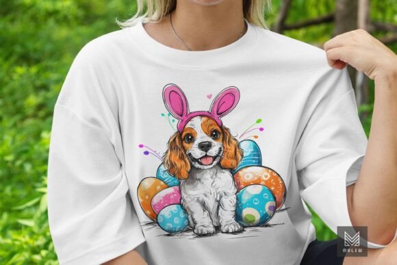 Easter Cavalier King Charles Spaniel Dog Embroidery Review