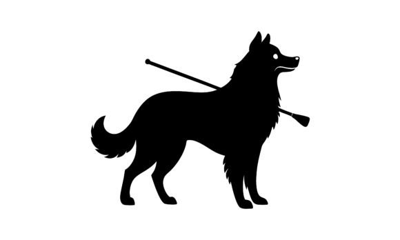Embroidery Design Review: Silhouette of Dog with Riding Crop