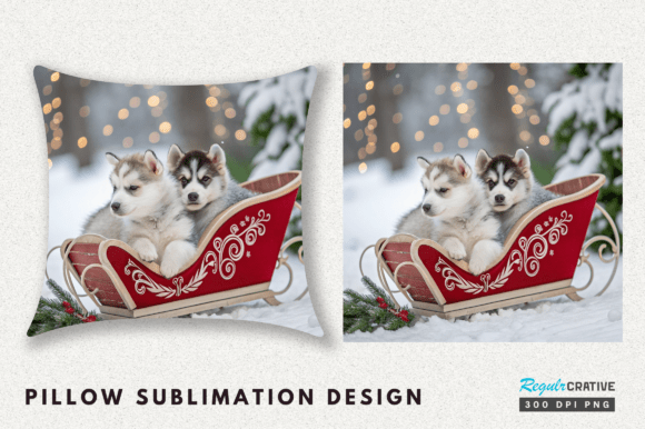 Golden Festive Dog Pillow