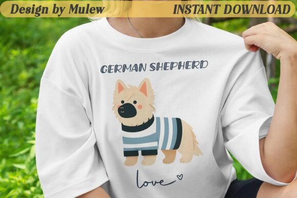 Minimalist German Shepherd Dog PNG Review