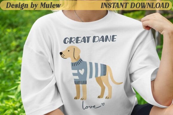 Minimalist Great Dane Dog Sublimation Review