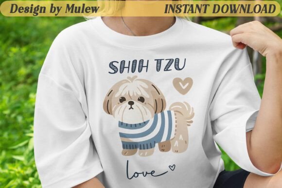 Minimalist Shih Tzu Dog Sublimation PNG Review