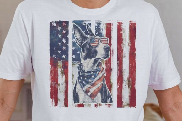 Patriotic Great Dane Dog PNG Review