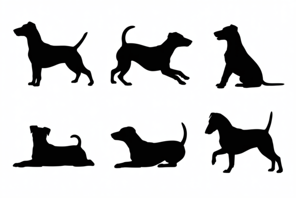 Silhouette Poses of Various Dog Breeds Review